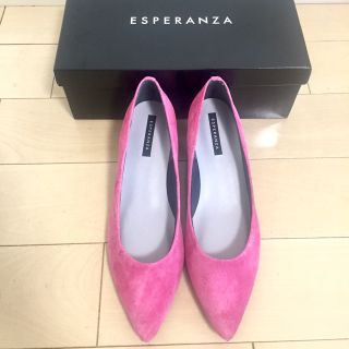 エスペランサ(ESPERANZA)の今季☆豚革キトゥンヒールパンプス ピンク(ハイヒール/パンプス)