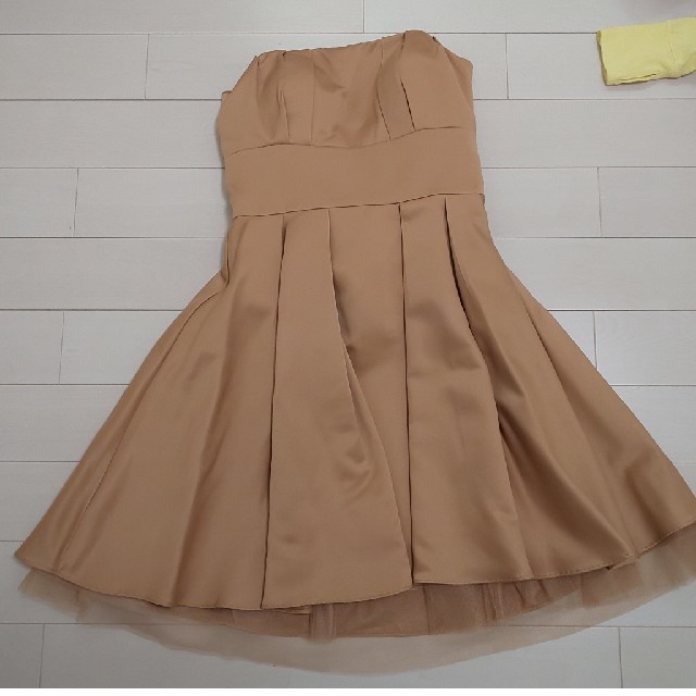 パーティードレス ゴールド レディースのフォーマル/ドレス(ミディアムドレス)の商品写真