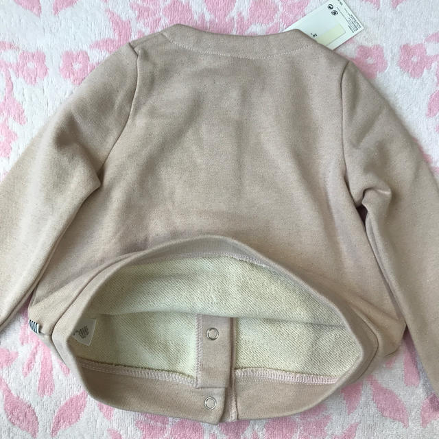 PETIT BATEAU(プチバトー)の☆SALE☆ 新品 プチバトー♡ ラメスウェットカーディガン 24m 86cm キッズ/ベビー/マタニティのベビー服(~85cm)(カーディガン/ボレロ)の商品写真