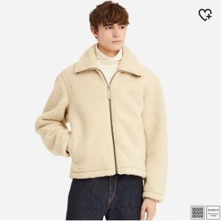 ユニクロ(UNIQLO)のUniqlo U  ユニクロユー フリースジャケット BEIGE M(ブルゾン)