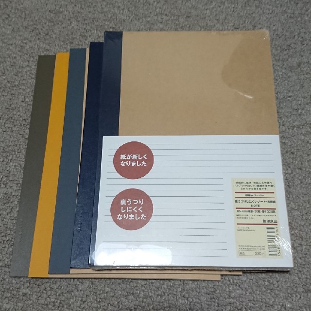 MUJI (無印良品)(ムジルシリョウヒン)の2月いっぱい掲載！無印良品 ノート 9冊セット インテリア/住まい/日用品の文房具(ノート/メモ帳/ふせん)の商品写真