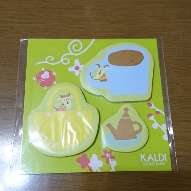 KALDI(カルディ)のカルディ 付箋 インテリア/住まい/日用品の文房具(ノート/メモ帳/ふせん)の商品写真