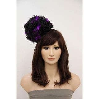 特大！ポンポンカチューシャ*ヘアアクセ*紫*Wigs2you☆W-8204(小道具)