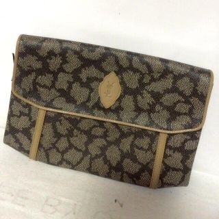 サンローラン(Saint Laurent)のYSL レオパードクラッチバッグ(クラッチバッグ)