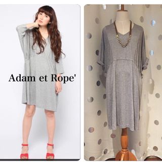 アダムエロぺ(Adam et Rope')のアダムエロペ ジャージーワンピース(ひざ丈ワンピース)