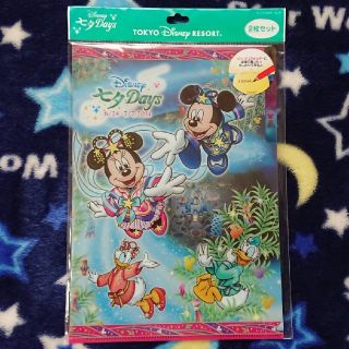 ディズニー(Disney)の[新品]ディズニー七夕Days ミッキー&ミニー柄クリアファイル大小2枚セット(クリアファイル)