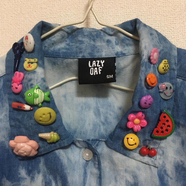 LAZY OAF(レイジーオーフ)のlazy oaf ビンテージボタン シャツ レディースのトップス(シャツ/ブラウス(半袖/袖なし))の商品写真