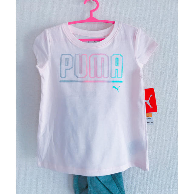 PUMA Tシャツ  セットアップ 新品 2T 薄手で涼しく着て頂けます
