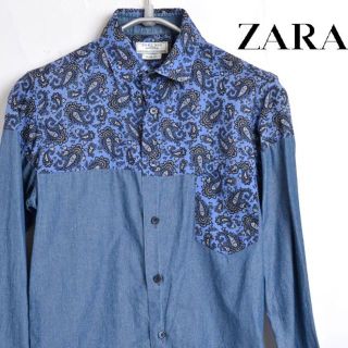 ザラ(ZARA)のAS4536 ザラ ZARA MAN ウェスタンシャツ S 肩38 ペイズリー (シャツ)