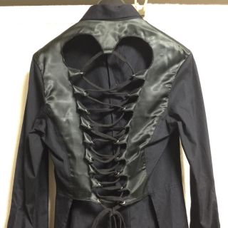 ジャンポールゴルチエ(Jean-Paul GAULTIER)のJean Paul Gaultier  バック編み上げ コットン黒シャツ(シャツ/ブラウス(長袖/七分))