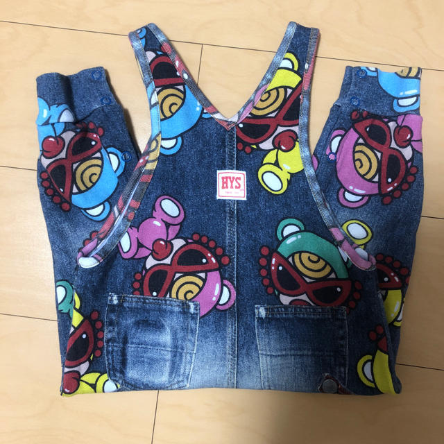 HYSTERIC MINI(ヒステリックミニ)のテディ サロペット キッズ/ベビー/マタニティのキッズ服女の子用(90cm~)(パンツ/スパッツ)の商品写真