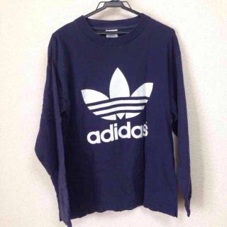 アディダス(adidas)のadidas★古着メンズロンT★ネイビー(Tシャツ(長袖/七分))