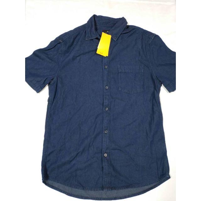 H&M(エイチアンドエム)のH&M　デニム　シャツ　半袖　インディゴ　M　メンズ メンズのトップス(シャツ)の商品写真