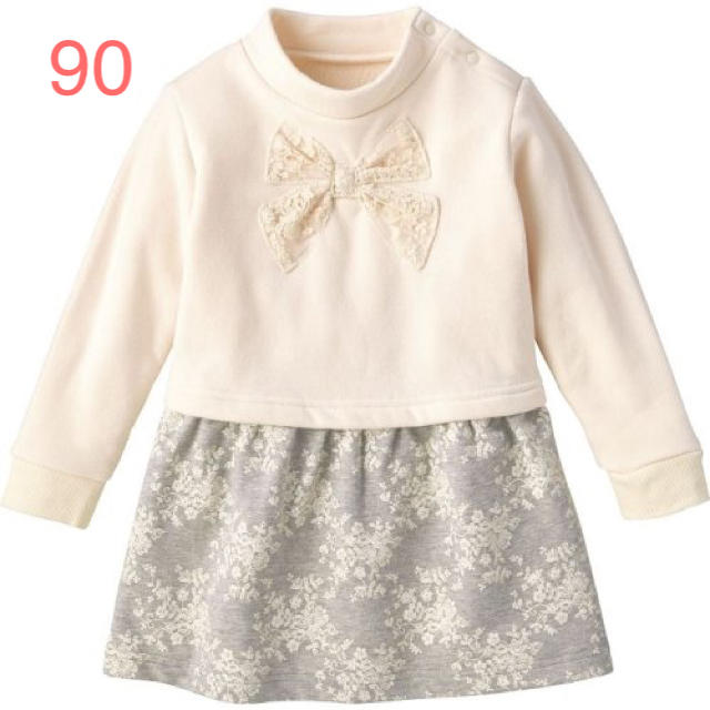 Combi mini(コンビミニ)の新品  コンビミニ  ドッキングワンピース 90 キッズ/ベビー/マタニティのキッズ服女の子用(90cm~)(ワンピース)の商品写真