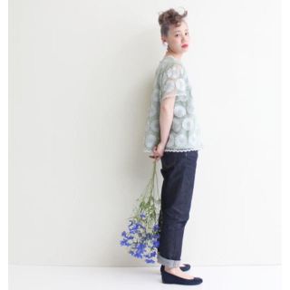 ドットアンドストライプスチャイルドウーマン(Dot&Stripes CHILDWOMAN)のmash様専用 オーガンジー花刺繍オーバーサイズブラウス(シャツ/ブラウス(半袖/袖なし))