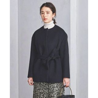 ユナイテッドアローズ(UNITED ARROWS)のノーカラー ハーフコート(ノーカラージャケット)