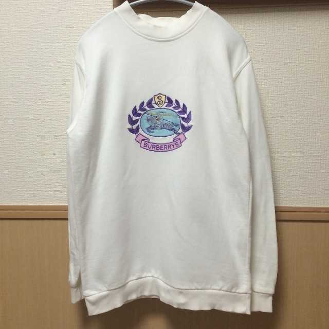 超レア色 90sエンブレム刺繍ビッグサイズ バーバリー スウェット トレーナー | フリマアプリ ラクマ