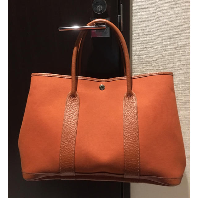 感謝価格】 - Hermes 良品 保存袋付き □I刻印 オレンジ pm ガーデン