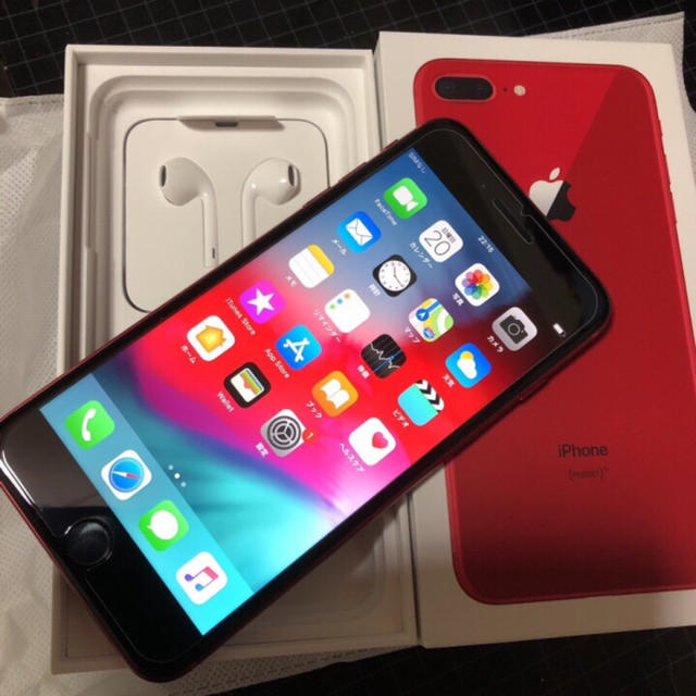 メーカー直送】 - iPhone 未使用に近いiPhone8plus Red simフリー256GB
