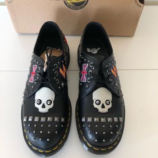 ドクターマーチン(Dr.Martens)の新品 ドクターマーチン UK8 ローファー スタッズ ユニオンジャック スカル(その他)