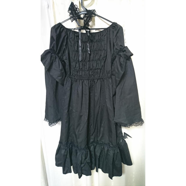 ドレス黒 レディースのフォーマル/ドレス(ミディアムドレス)の商品写真