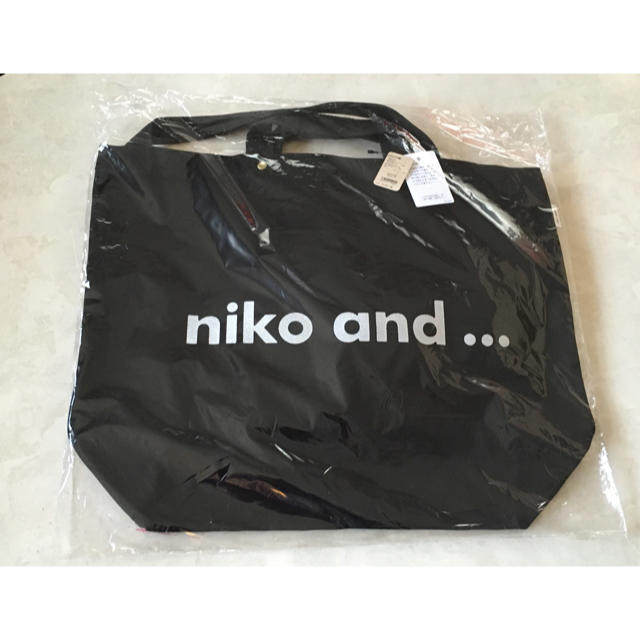 niko and...(ニコアンド)のニコアンド niko and… ニコロゴ トートバッグ 2way 黒 レディースのバッグ(トートバッグ)の商品写真