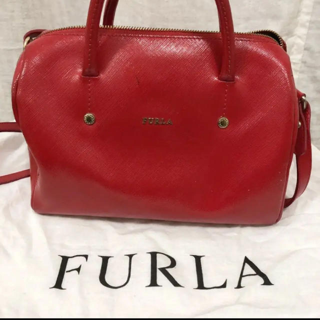 ★フルラ  FURLA 赤 バッグ 訳あり レッド ブランド 本物 かわいい
