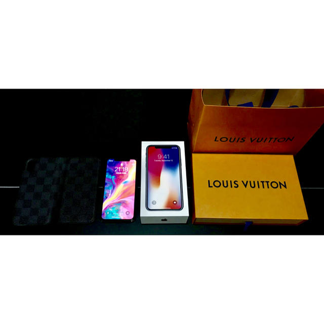 LOUIS VUITTON - iPhoneX スペースグレー 256GB+LOUIS VUITTON フェリオの通販 by よざくら's shop｜ルイヴィトンならラクマ