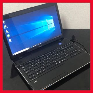 フジツウ(富士通)の富士通 A4 ノートPC Win10 Celeron 4GB 320GB(ノートPC)