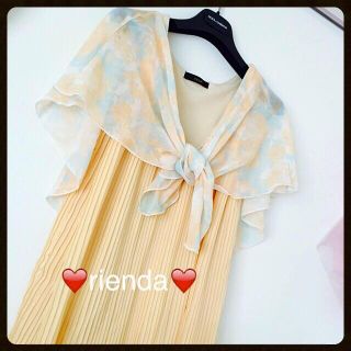 リエンダ(rienda)のrienda❤シフォンチュニック、ワンピ(ミニワンピース)