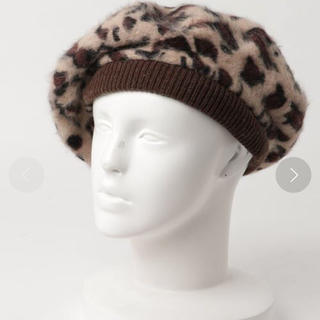 ヘザー(heather)のレオパード ベレー帽(ハンチング/ベレー帽)