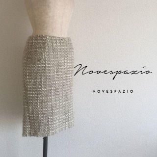 ノーベスパジオ(NOVESPAZIO)のノーベスパジオ☆ツイードタイトスカート(ひざ丈スカート)
