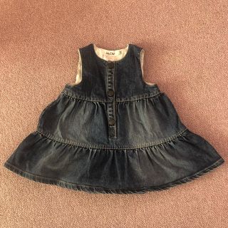 ベビーディオール(baby Dior)のbaby Dior デニム ジャンパースカート 美品(ワンピース)