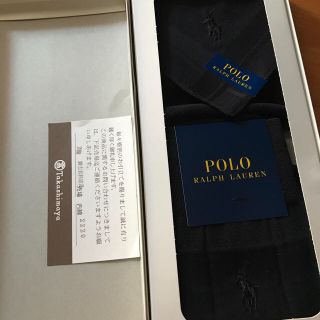 ポロラルフローレン(POLO RALPH LAUREN)のラルフローレン POLO 紳士物靴下、ハンカチセット 黒 バレンタイン、内祝い(ソックス)