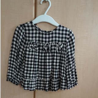 ザラキッズ(ZARA KIDS)のZARAギンガムチェックトップス(Tシャツ/カットソー)