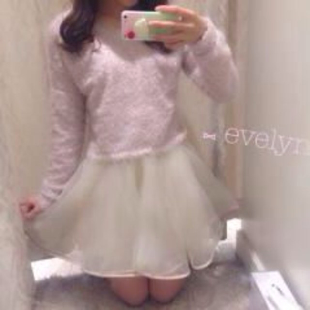 evelyn(エブリン)の大人気＊メッシュボリュームスカート レディースのスカート(ミニスカート)の商品写真