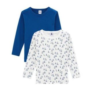 プチバトー(PETIT BATEAU)のことこと様専用♡4ans プチバトー プリント＆カラー長袖Ｔシャツ２枚組(Tシャツ/カットソー)