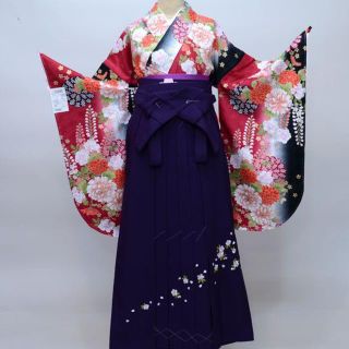 ジュニア用 袴セット 着物 袴色選択 144～150cm 新品 23698-03(和服/着物)