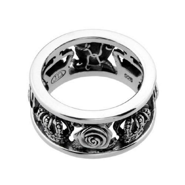 新品◆JUSTIN DAVIS◆MY LOVE RING◆8号◆薔薇クラウン◆付属品