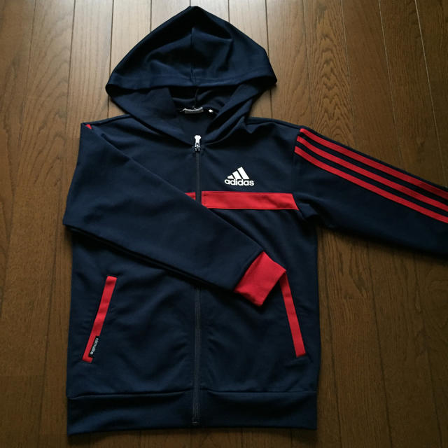 adidas(アディダス)のadidas  ジャージパーカー キッズ/ベビー/マタニティのキッズ服男の子用(90cm~)(ジャケット/上着)の商品写真