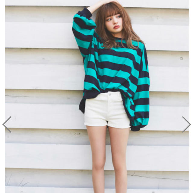 AZUL by moussy(アズールバイマウジー)のボーダー ♡ トップス レディースのトップス(Tシャツ(長袖/七分))の商品写真