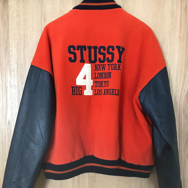 STUSSY - 90's USA製 OLD STUSSY BIG4 スタジャンの通販 by たちばな｜ステューシーならラクマ