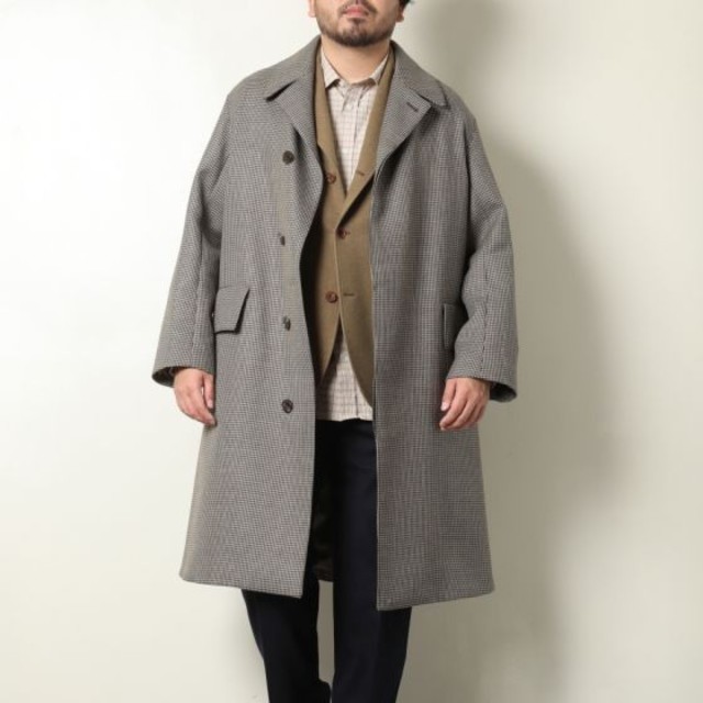 AURALEE 19AW/DOUBLE FACE CHECK COAT