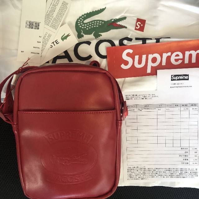 Supreme - Supreme LACOSTE Shoulder Bag REDの通販 by 犬屋敷&#39;s shop｜シュプリームならラクマ