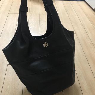 トリーバーチ(Tory Burch)のトリーバーチ レザーハンドバッグ  ブラック(ハンドバッグ)