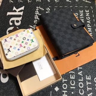 ルイヴィトン(LOUIS VUITTON)のルイヴィトン手帳MM マルチカラーコインパース  2点セット(手帳)