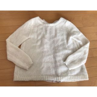 ノーリーズ(NOLLEY'S)のノーリーズ★バッグリボン🎀モヘアニット38白美品(ニット/セーター)