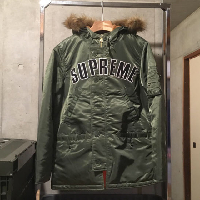 松野屋 キャンバスフラットショルダー supreme arc logo n-3b parka