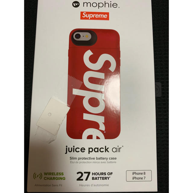 supreme mophie iPhone 8 Juice Pack Air赤 - スマホアクセサリー