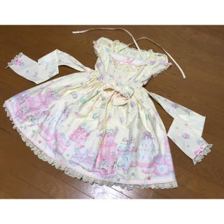 アンジェリックプリティー(Angelic Pretty)の定価26,040円！angelic prettyワンピースイエロー難有(ひざ丈ワンピース)